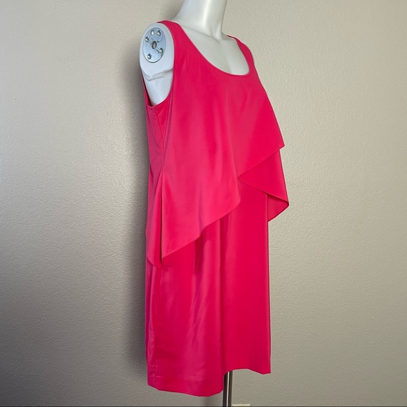 ANN TAYLOR PINK SLEEVELESS MULTI TIERED DRESS - Picture 2 of 6